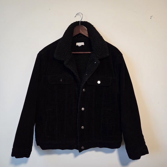Men's Black Sherpa-Lined Jacket - Picture 1 of 3